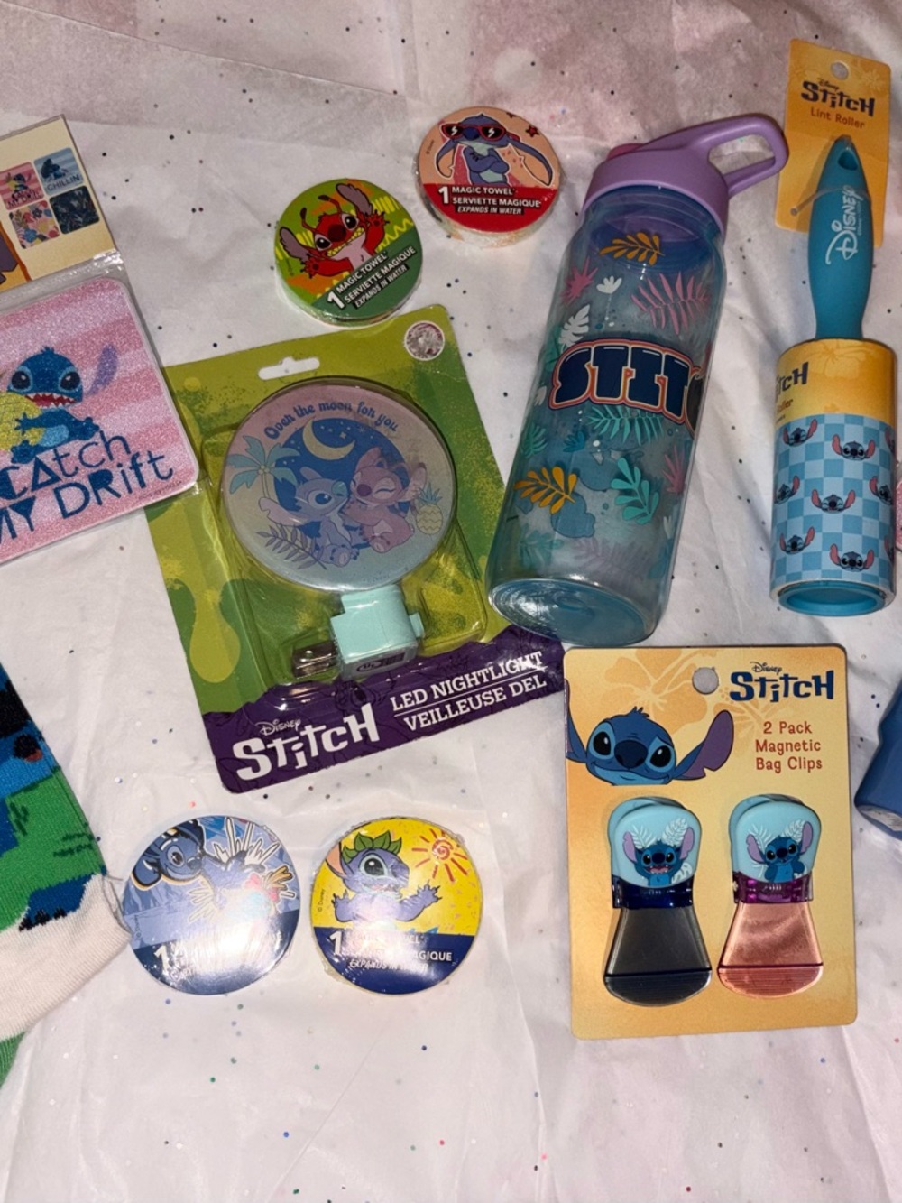 Disney Stitch Accessories Collection - Blue, Purple, Teal